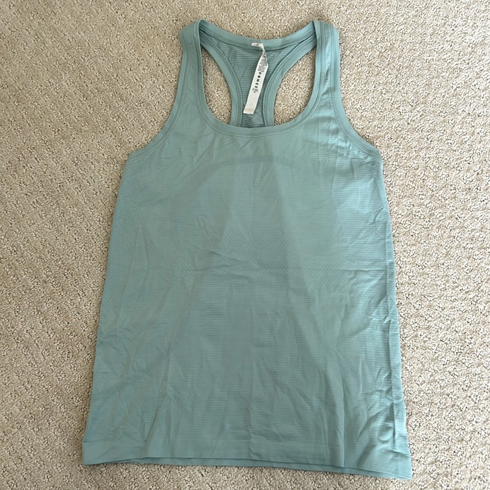 lululemon athletica Light Aqua Racerback Tank Top